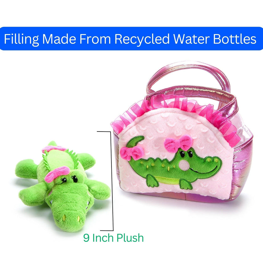 Plush Animal Set with Purse - Alligator