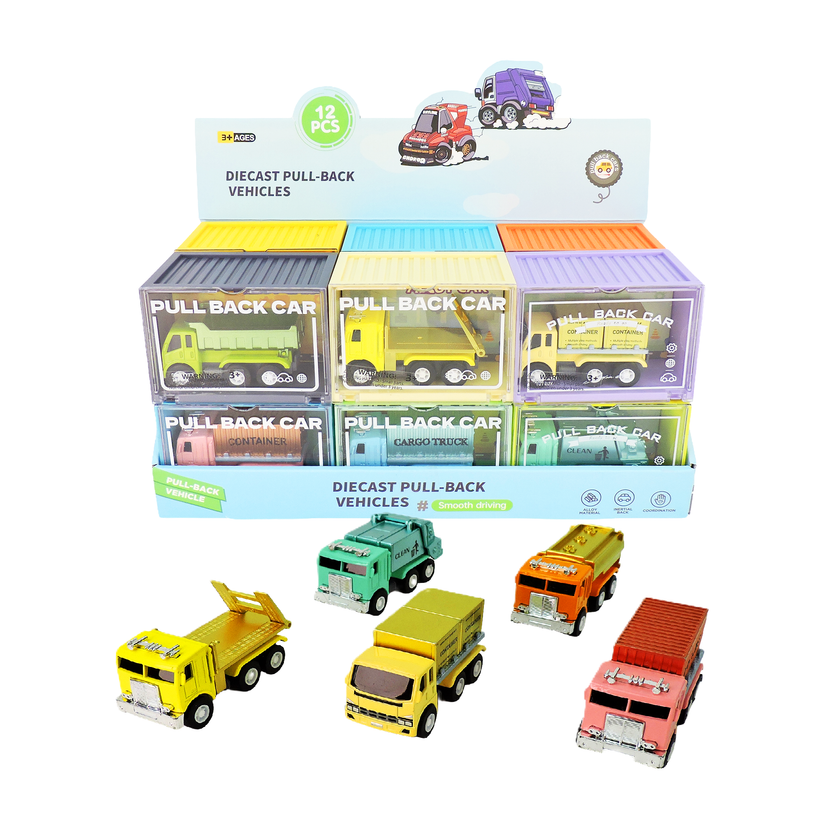 Alloy Alley Large Diecast Pull-Back Truck in reusable box