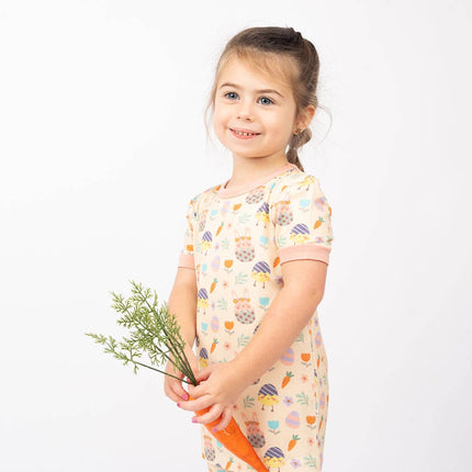 Easter Bamboo Kids Pajamas - Egg Hunt, Short Sleeve/Pants