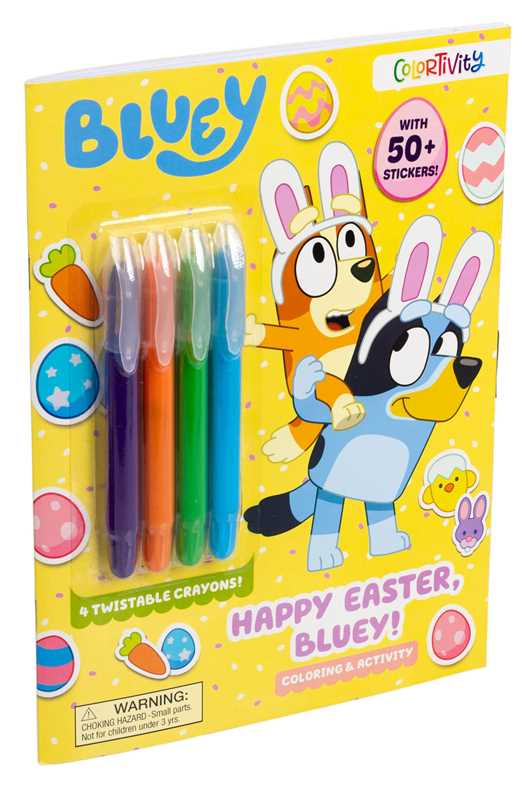 Bluey Colortivity: Happy Easter, Bluey! Paperback Book