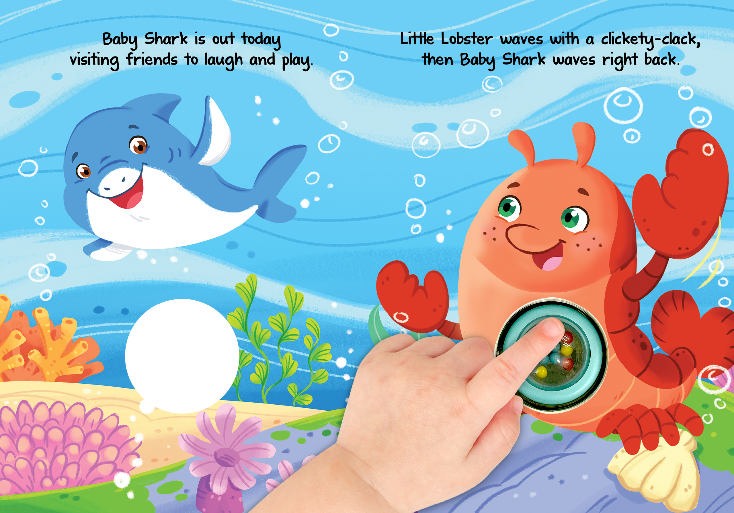 Baby Shark's Big Day - Interactive Sensory Board Book with Spinning Rattle
