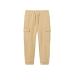 Kids Hooded Patch Sweatshirt & Pant Set | Beige Bulldog