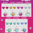 7 Day Stick On Earrings & Ring Set