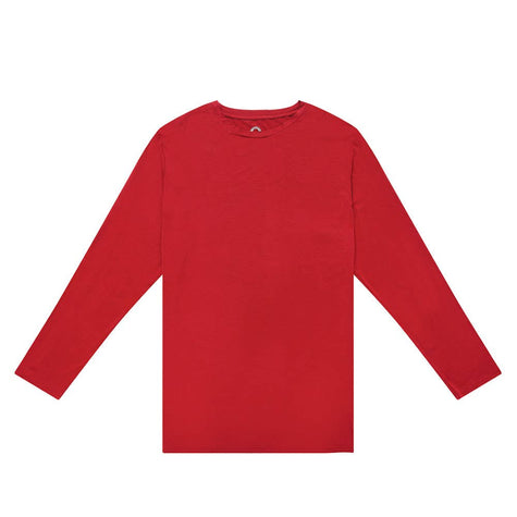 Adult Christmas Red Unisex Bamboo Long Sleeve Shirt