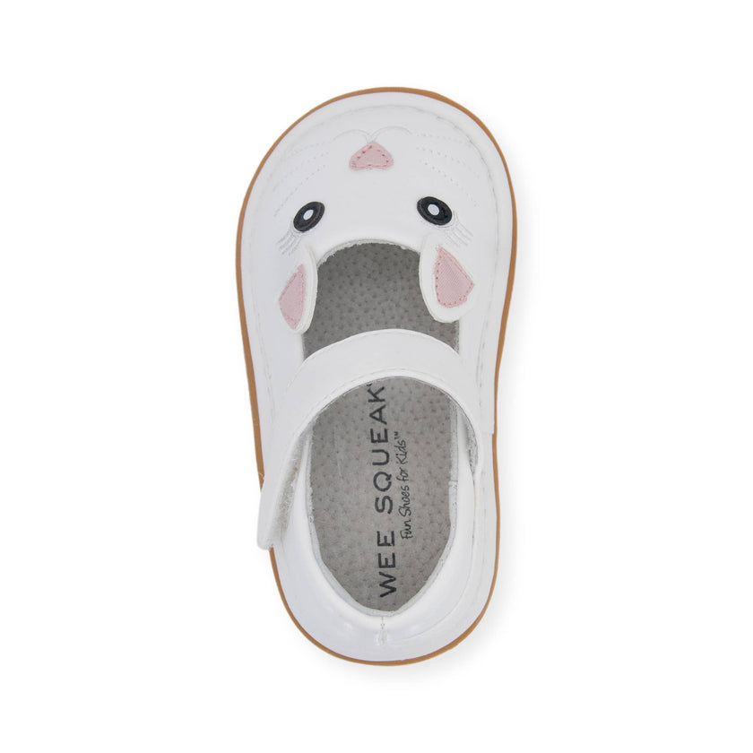 Wee Squeak Kitty White Shoes
