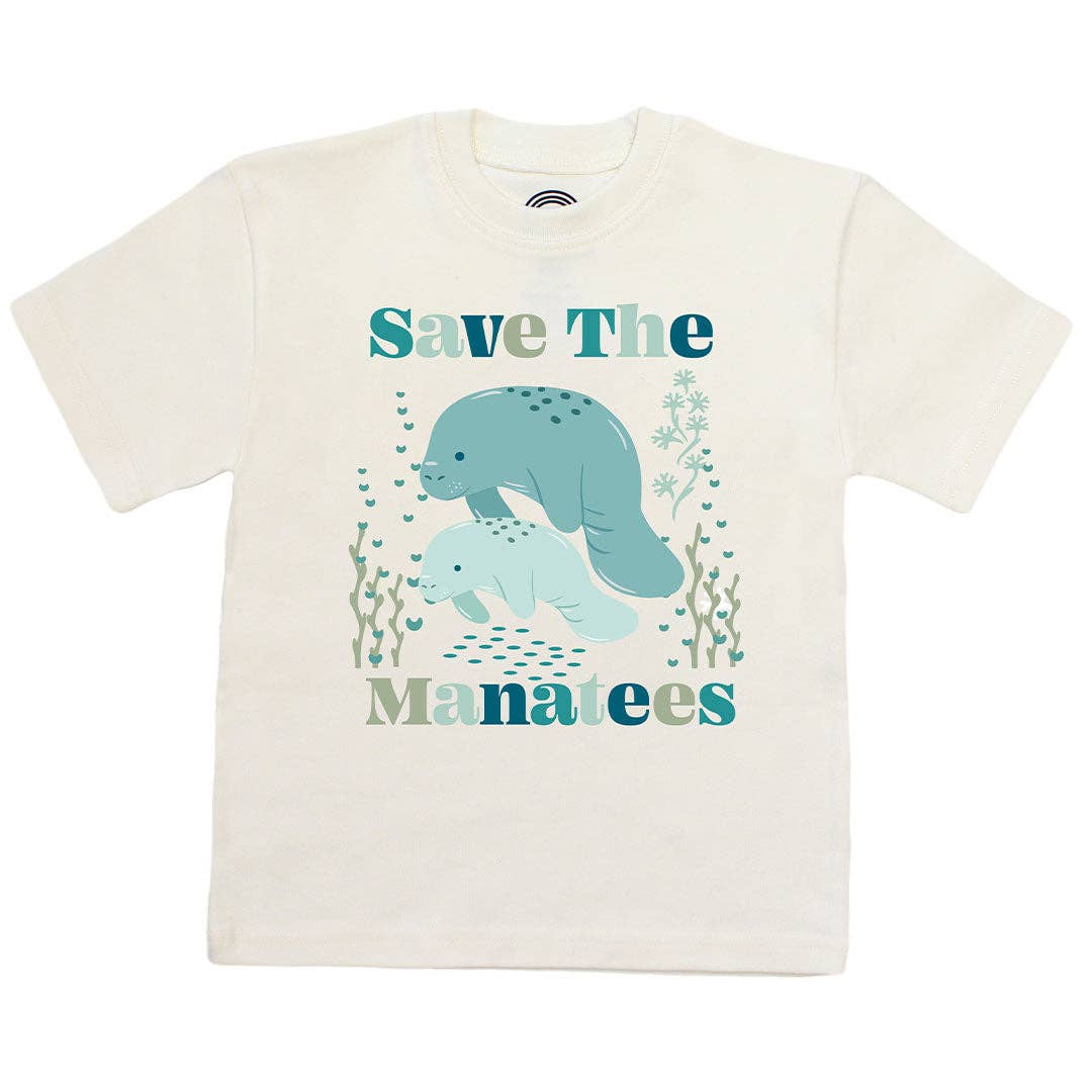 Save the Manatees Ocean Conservation Cotton Kids T-Shirt