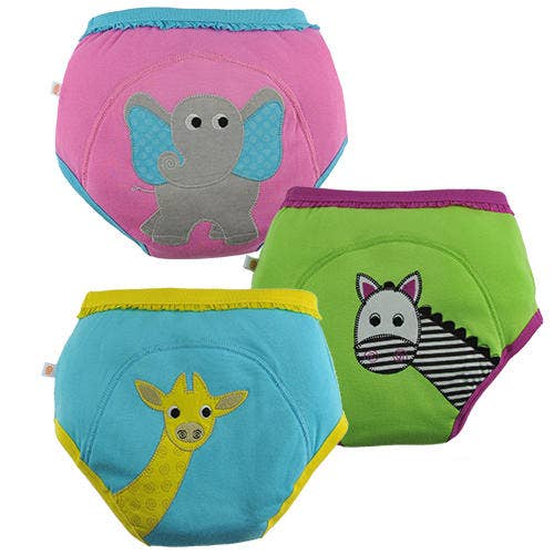 Organic Cotton 3PC Potty Training Set - Girls Safari Friends