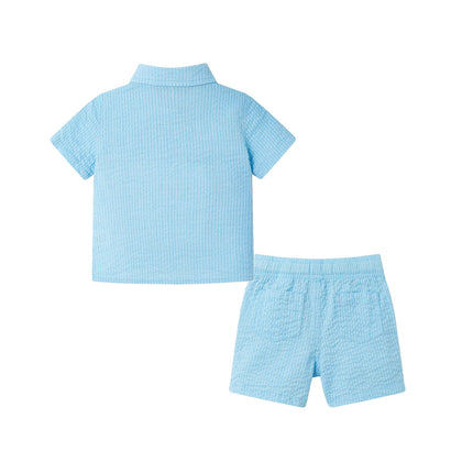 Infant Buttondown & Short Set | Bel Air Blue