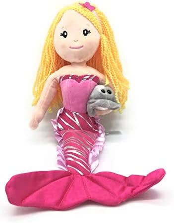 Mermaid Plush Doll w/ Stingray (Pick your Mermaid)