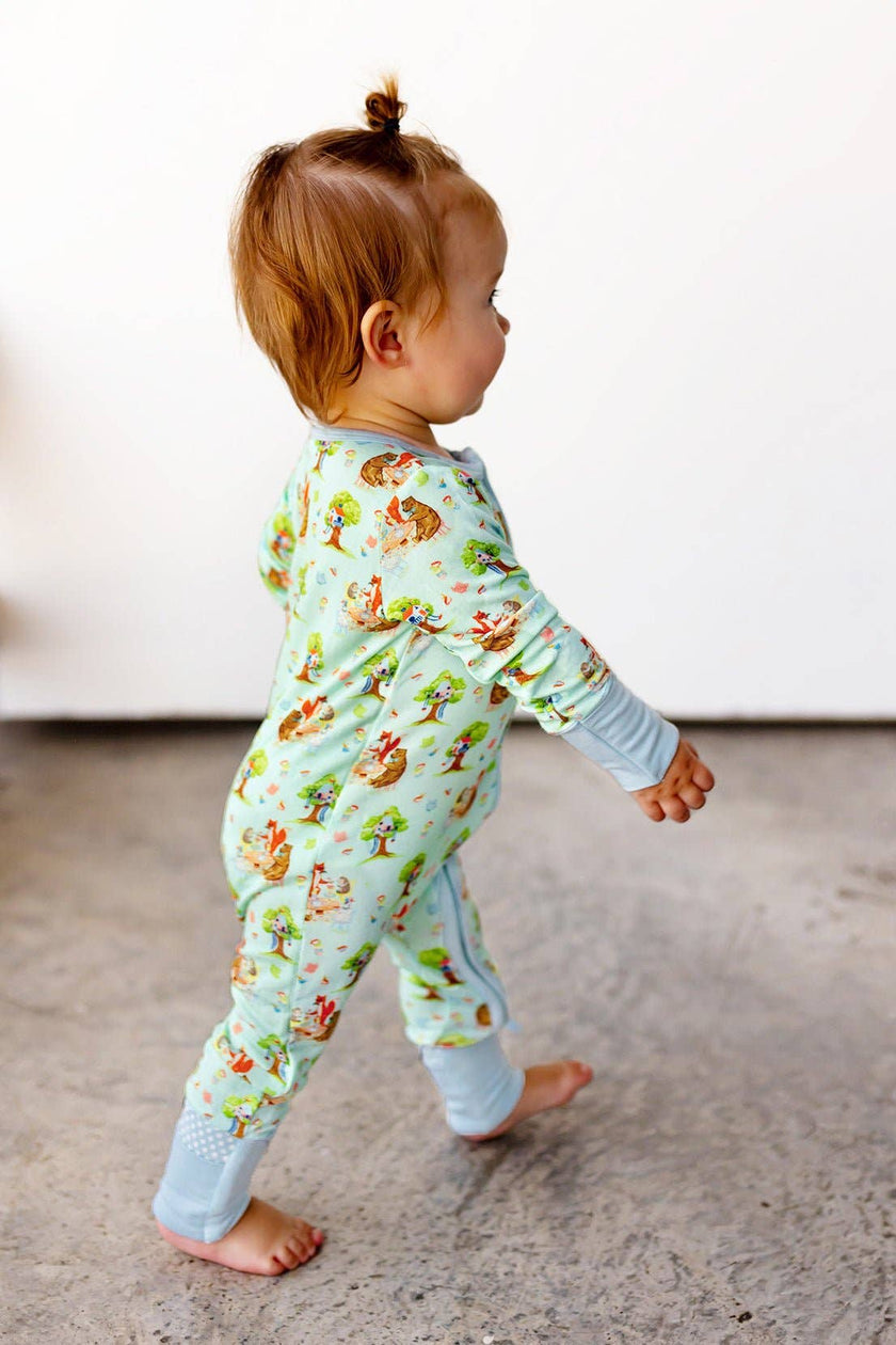 Tree House Tea Party Bamboo Convertible Footie