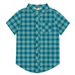 Boys Nile Blue & Teal Gingham Short-Sleeve Button-Up