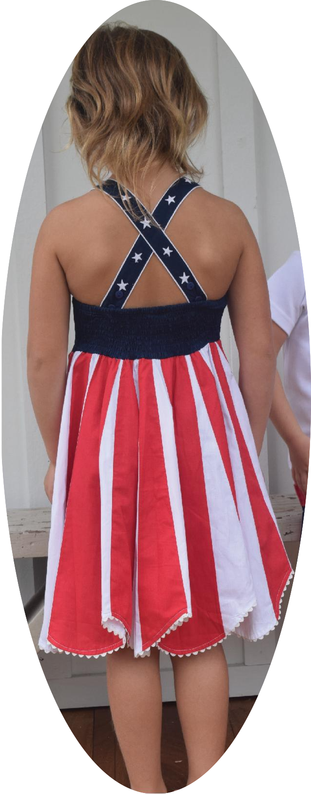 Red White and Blue Appliqu Fancy Dress Little-Minnows Red White and Blue Appliqu Fancy Dress Little-Minnows
