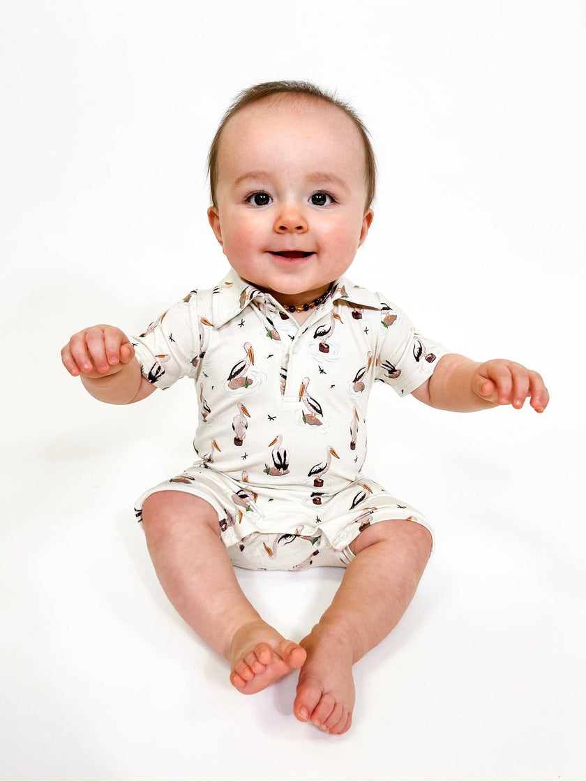 Pelicans Bamboo Polo Shortall