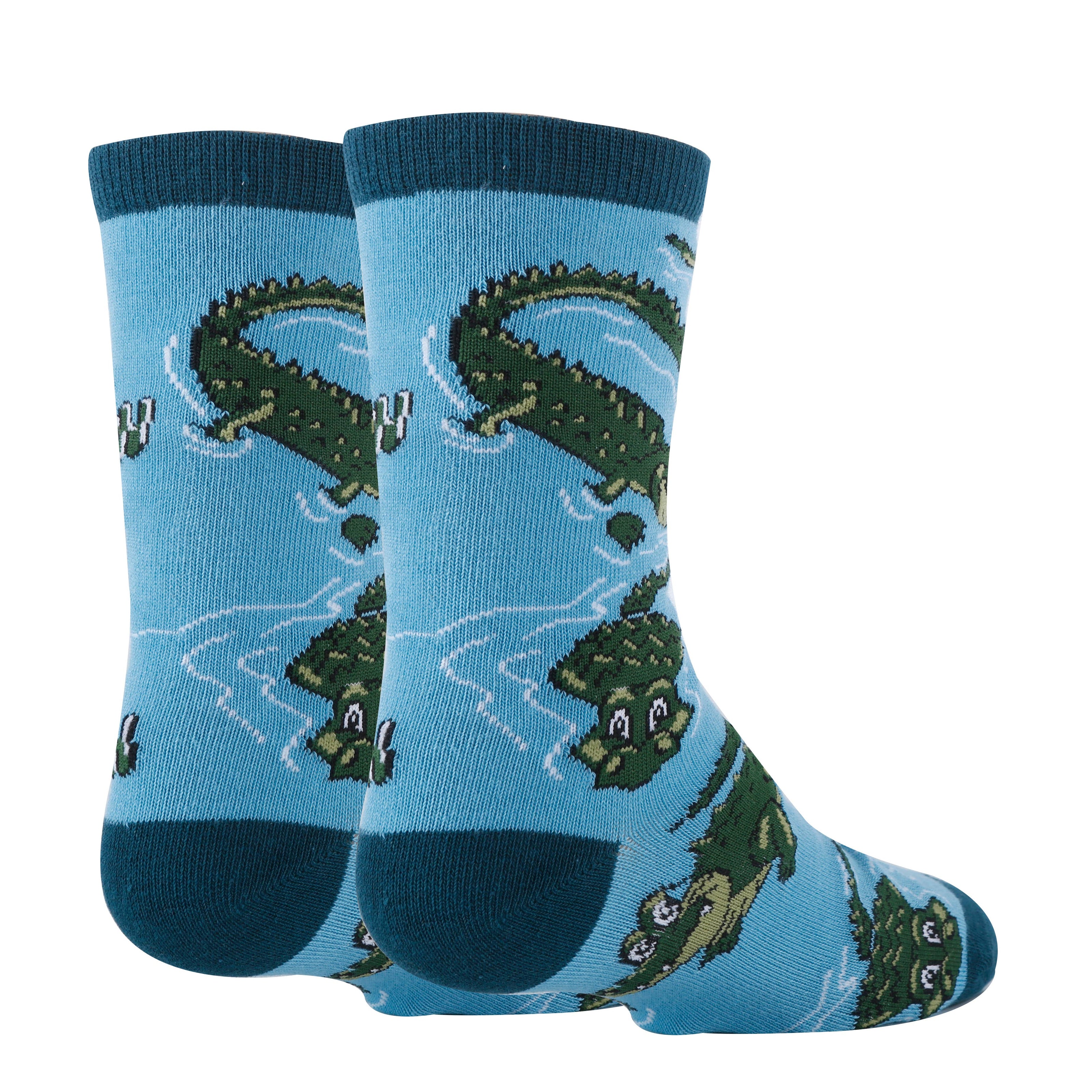 Go Green | Kids' Alligators Cotton Crew Socks