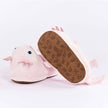 Lulu the Axolotl | Kid's Plush Animal Slippers with Grippers