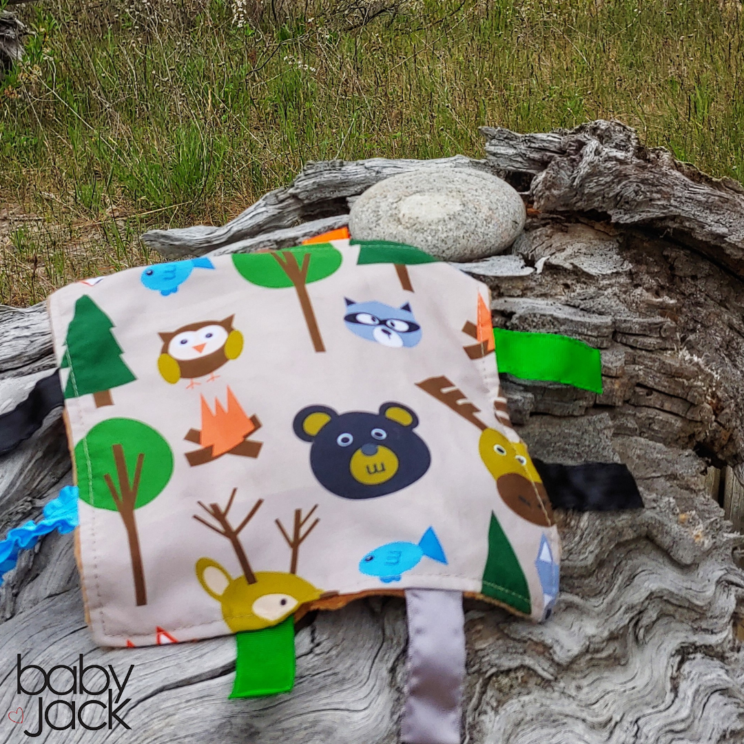 Crinkle Tag Sensory Toy-Forest Fox Bear Woodland