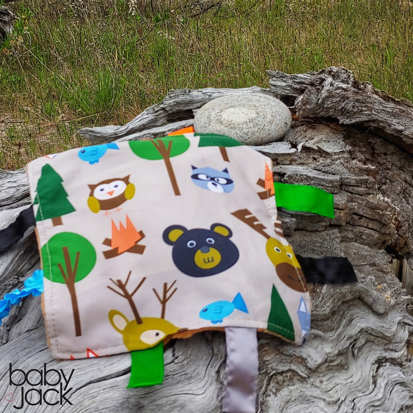 Crinkle Tag Sensory Toy-Forest Fox Bear Woodland
