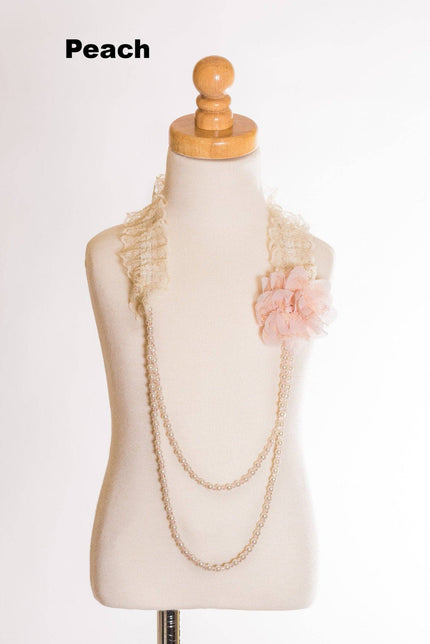 Elastic floral lace necklace