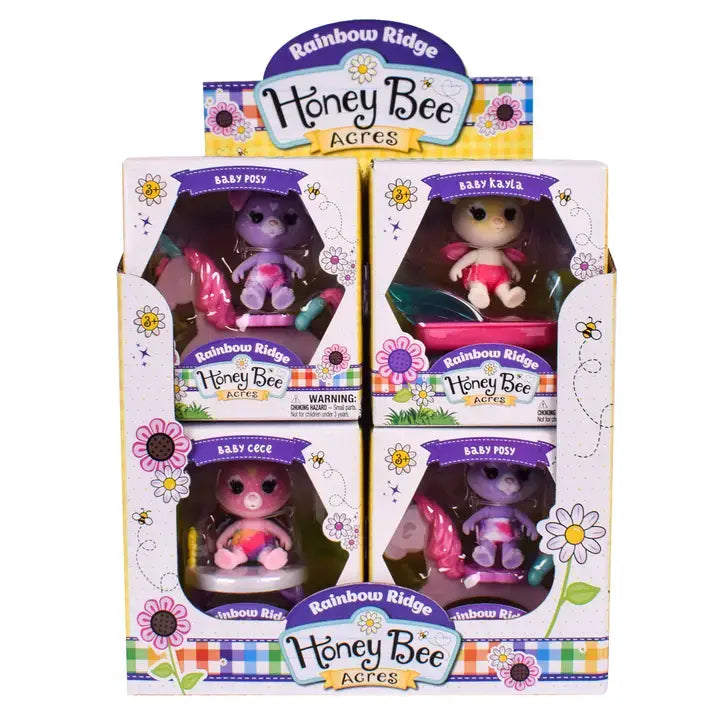 Honey Bee Acres Rainbow Ridge Animal Babies 16-unit Display