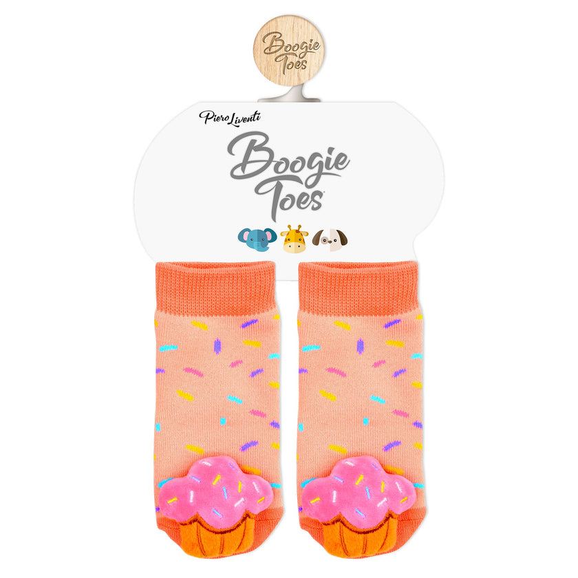 Sweet Cupcake Boogie Toes - Baby Rattle Socks