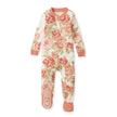 Autumn Rose Garden Organic Cotton Sleeper Footed