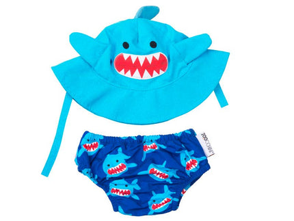 Baby Swim Diaper & Sun Hat Set - Sherman the Shark