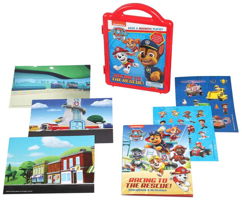 Nickelodeon PAW Patrol: Racing to the Rescue! Book & Magnetic Playset