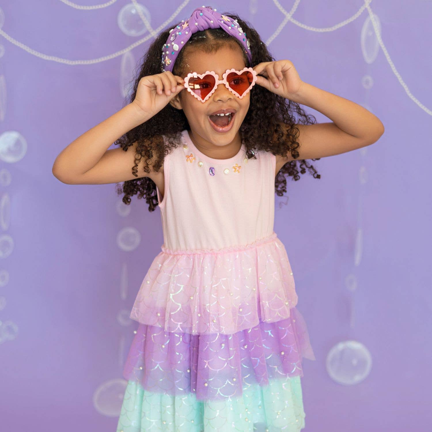 Mermaid Pearl Tank Tutu Dress - Kids