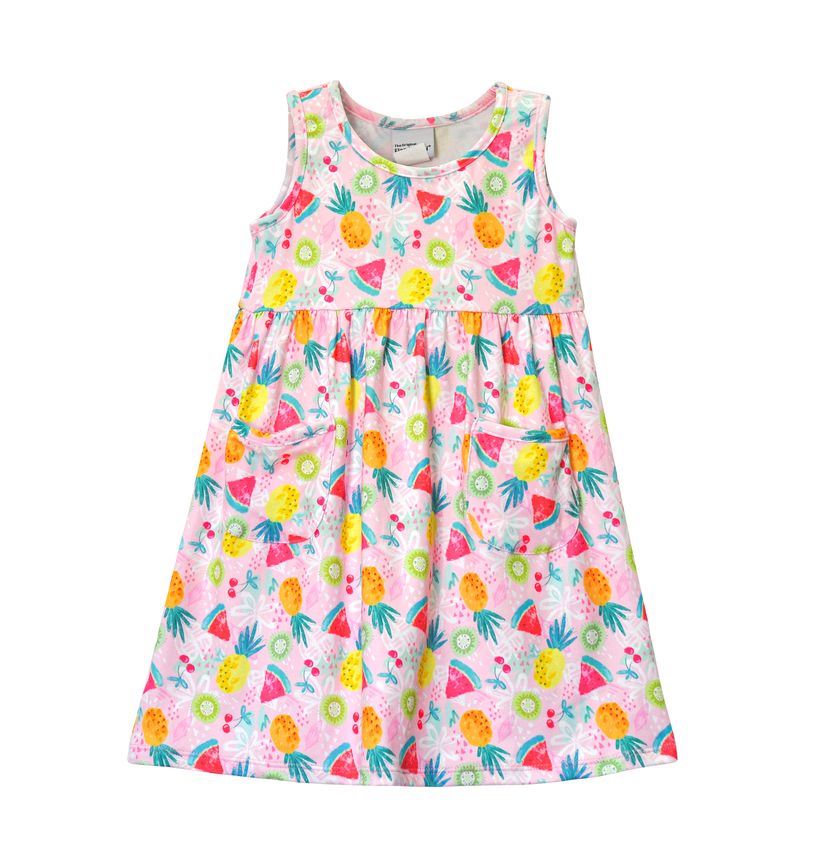 Kids UPF50+ Dahlia Sleeveless Dress with Pockets