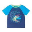 Boys Short Sleeve Rashguard Set | Navy Dino