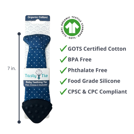 Polkadot Tasty Tie Teether, Crinkle Toy