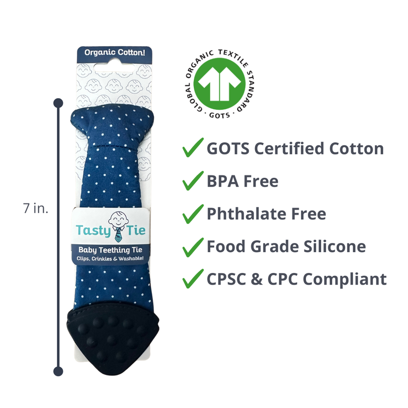 Polkadot Tasty Tie Teether, Crinkle Toy