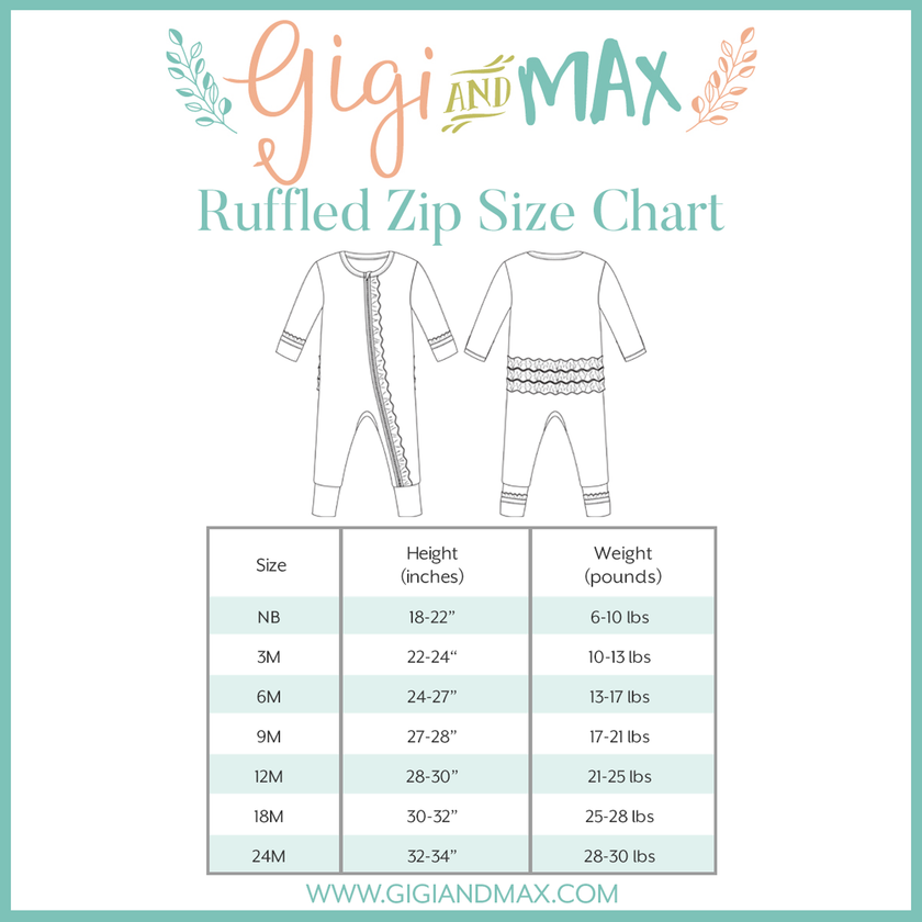 Bree Ruffle Zip Bamboo Baby One Piece