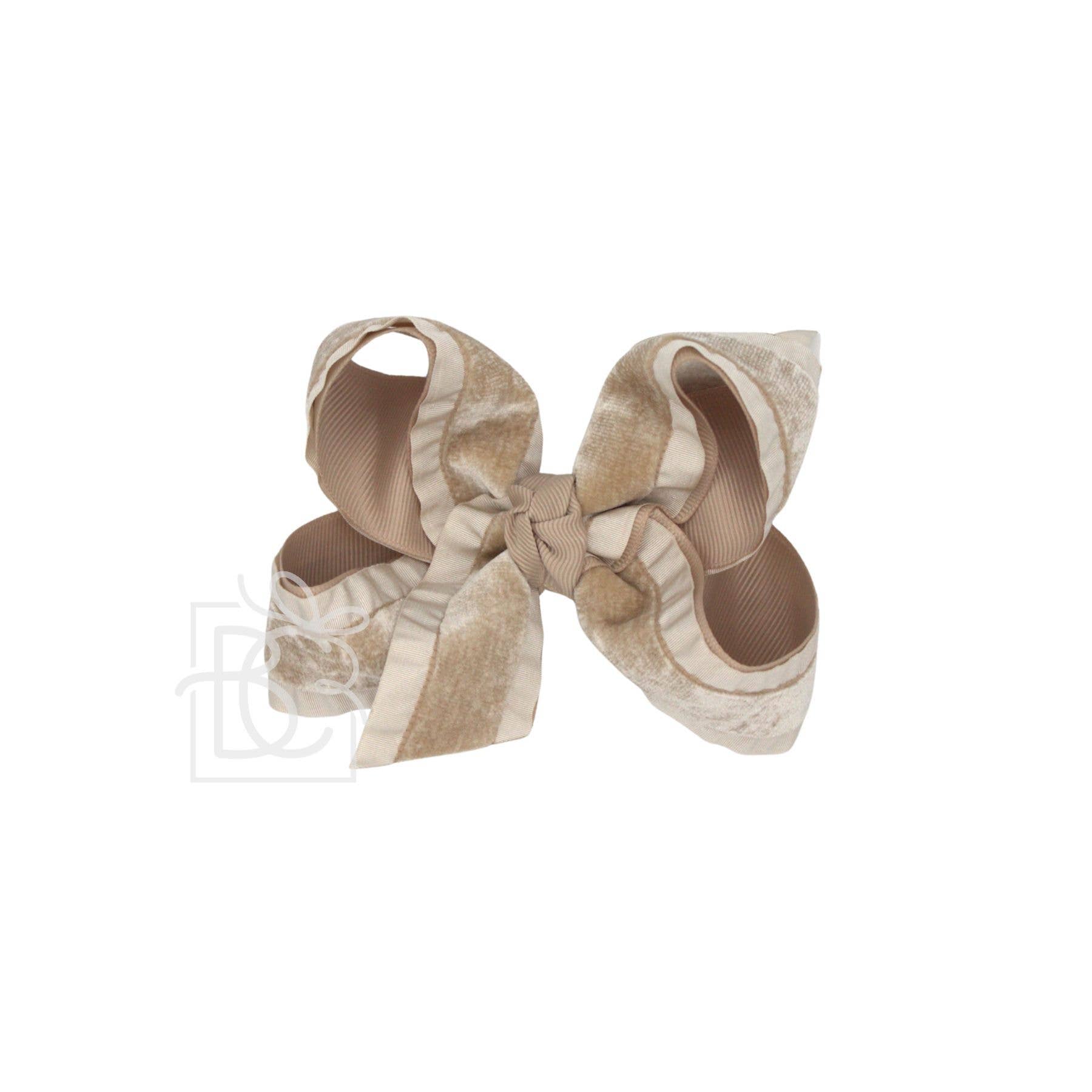 Double Ruffle/ Grosgrain Layered Hair Bow