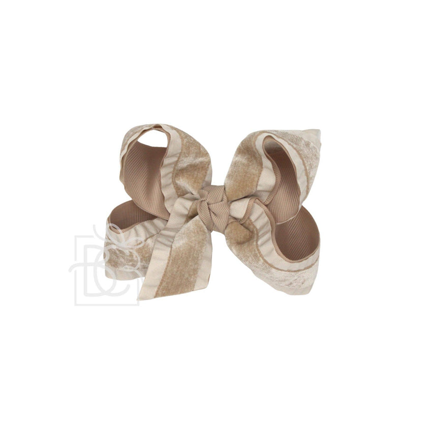 Double Ruffle/ Grosgrain Layered Hair Bow
