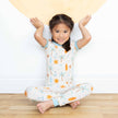 Chasing Waves Surfboard Two-Piece Bamboo Short Sleeve Kids Pajama Pants Set