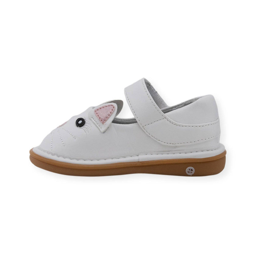 Wee Squeak Kitty White Shoes