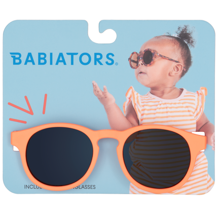 Vivid Neon Orange Keyhole Sunglasses on Peggable Hangtag