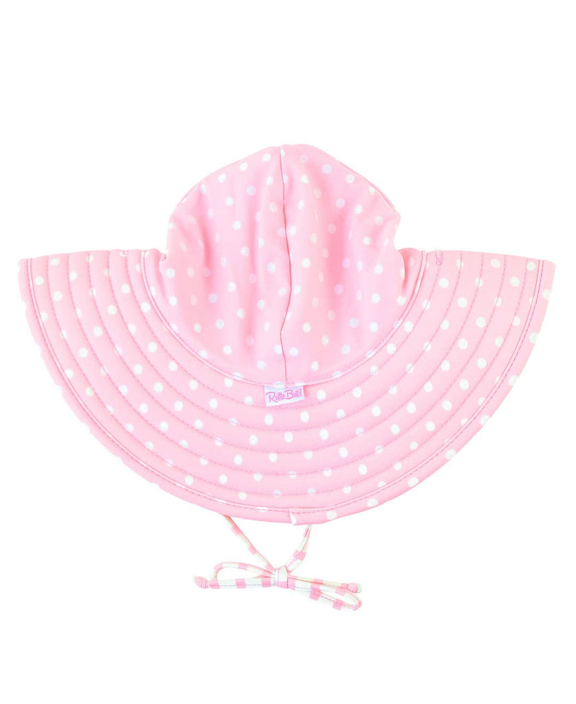 Girls Pink Polka Dot Swim Hat