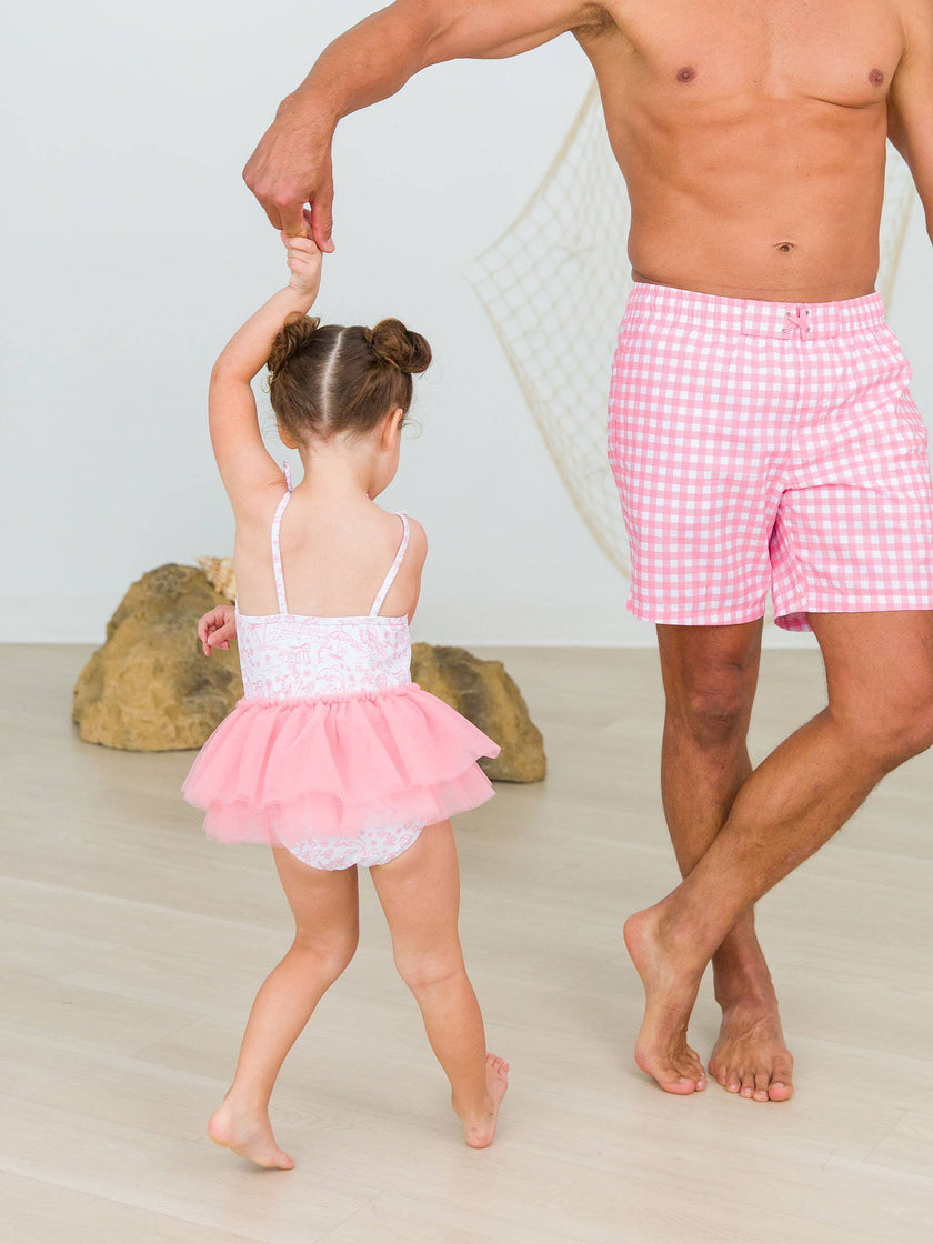 By the Seaside Tulle Skirted Tie Shoulder One Piece