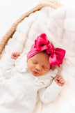 Baby Bling® Satin FAB® soft nylon headband with satin bow