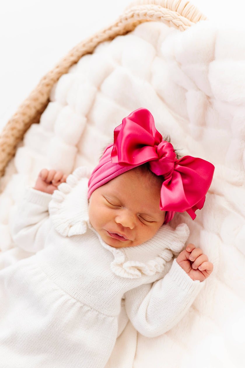 Baby Bling® Satin FAB® soft nylon headband with satin bow