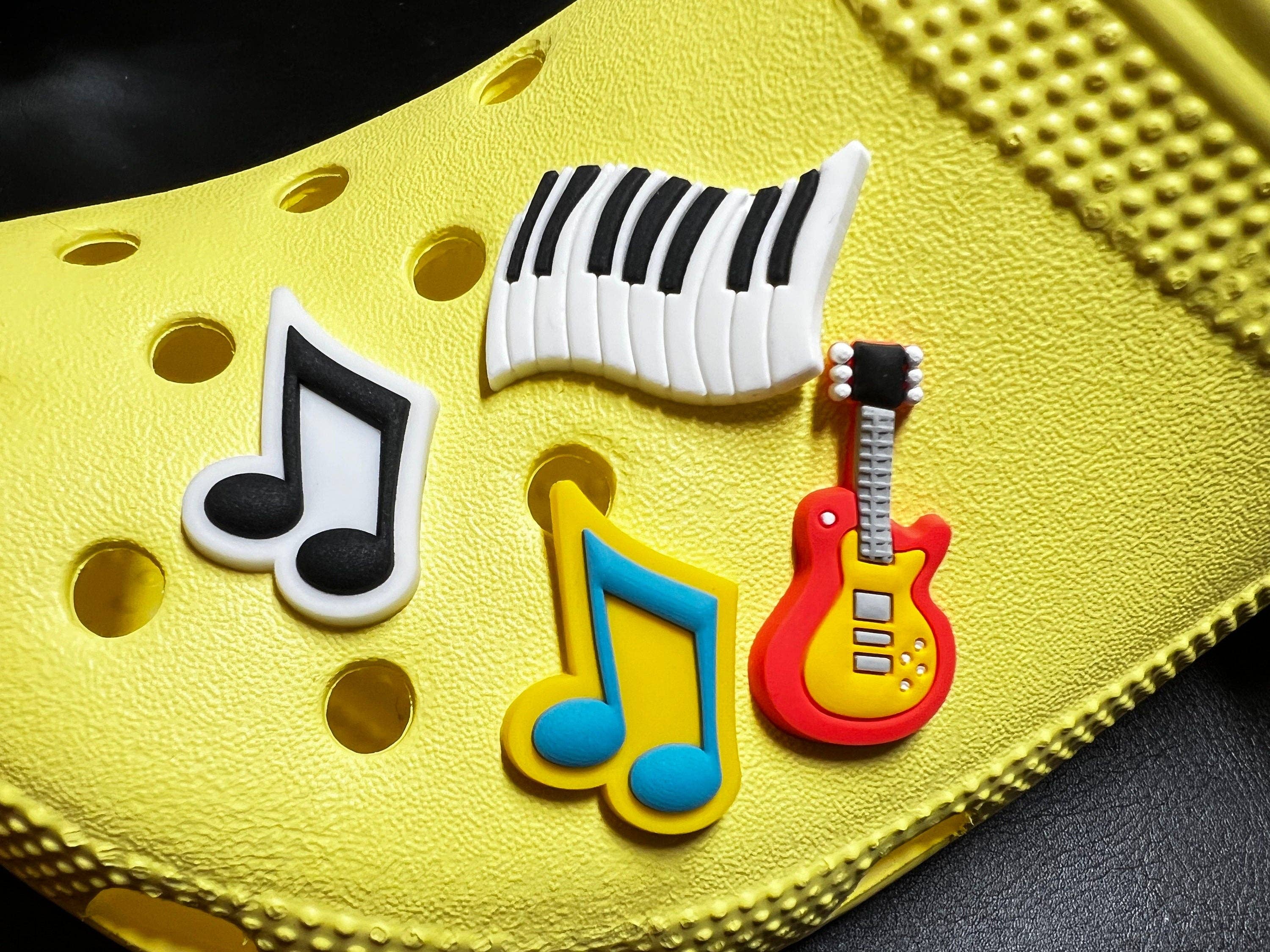 Pick Your Own Piano keyboard guitar music Note Shoe Charms Best Quality JuliesDecalDesign