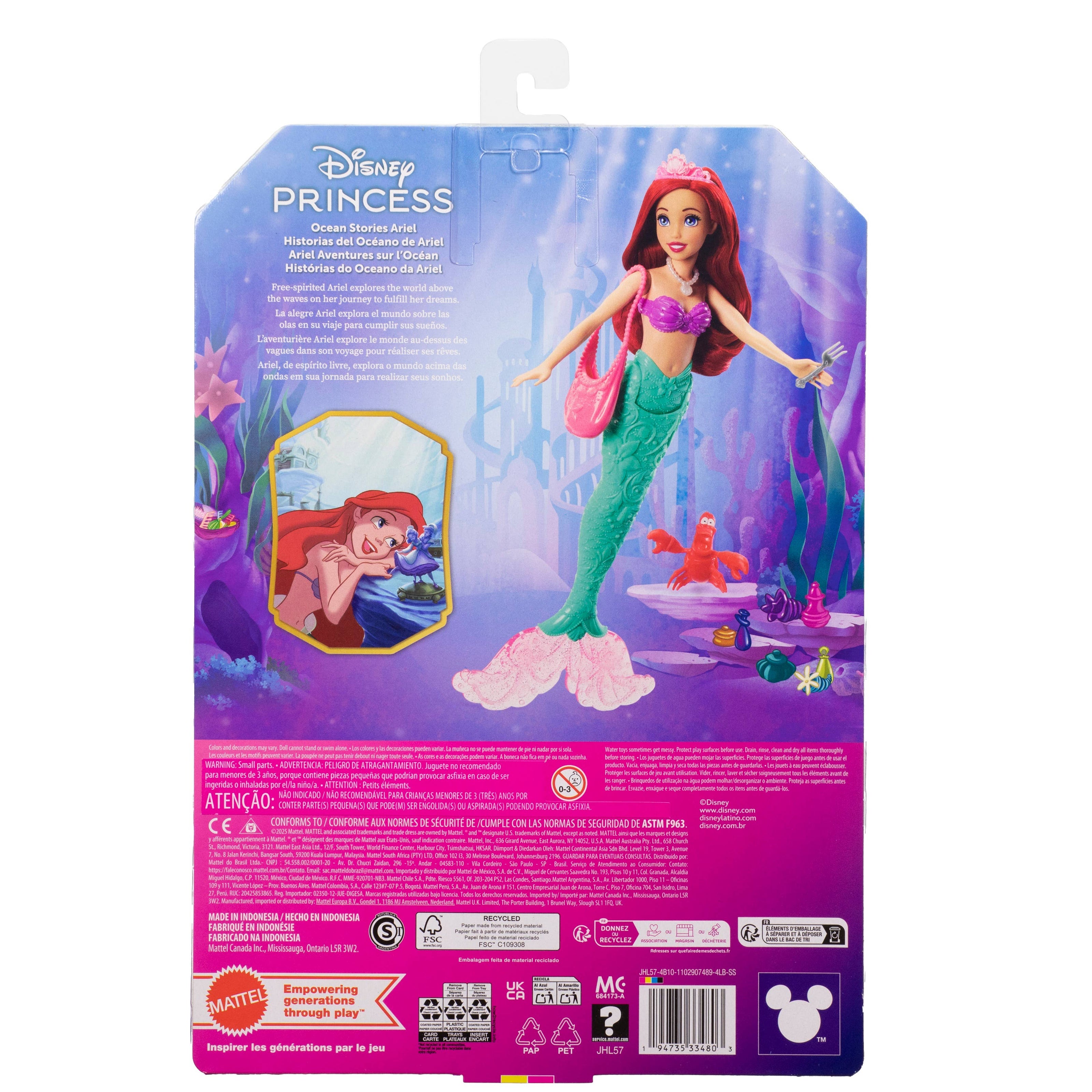Disney Princess Ocean Stories Ariel Fashion Doll