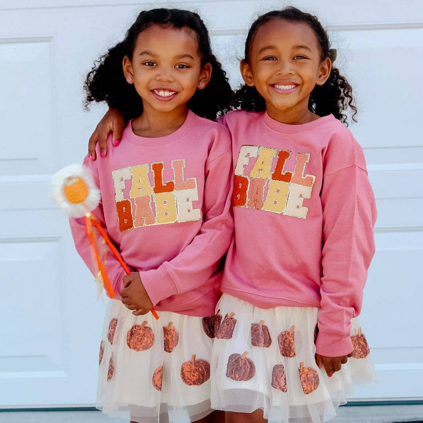 Fall Babe Patch Sweatshirt - Kids Fall Sweatshirt - Autumn