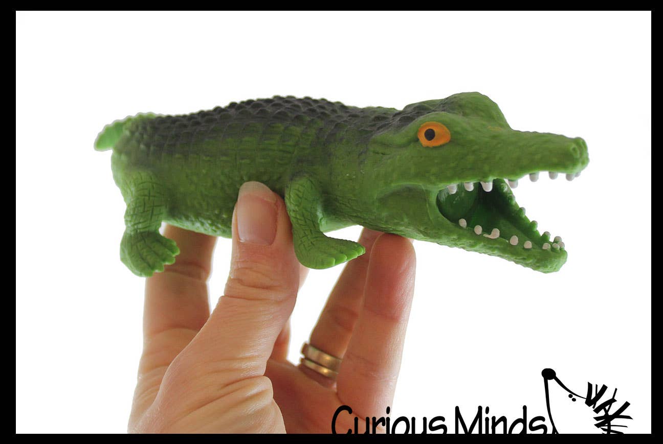 Sand Filled Alligator Crocodile Squishy Toy - Moldable Sensory, Stress