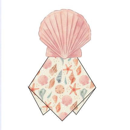 Sandy Seashells Shell Beachy Baby Bamboo Lovey Newborn Gift