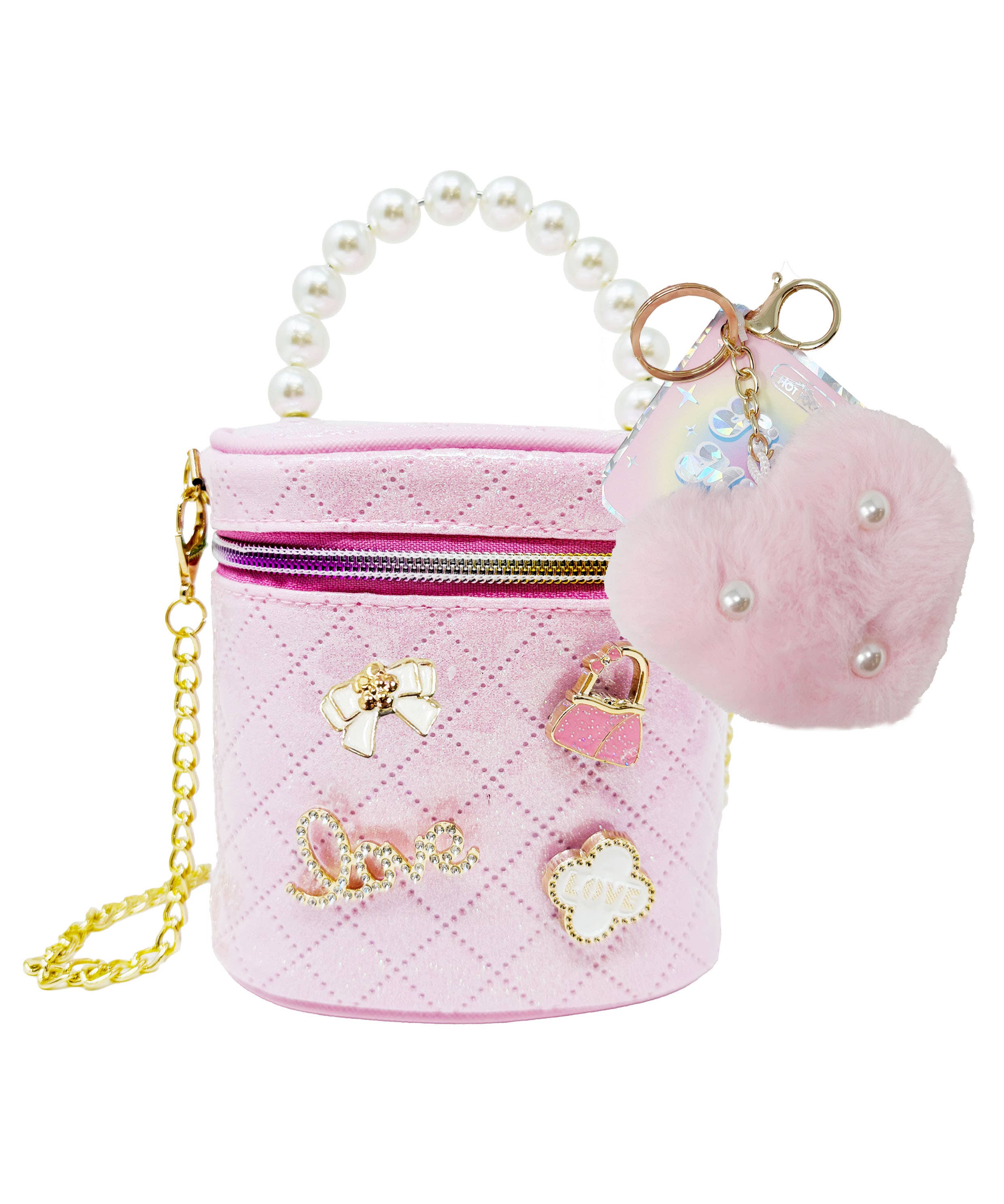 Tiny Mini Fashion Bag w/ Keychain, Ballerina Beauties