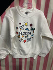 Florida Doodles Playful Icons Youth Sweatshirt