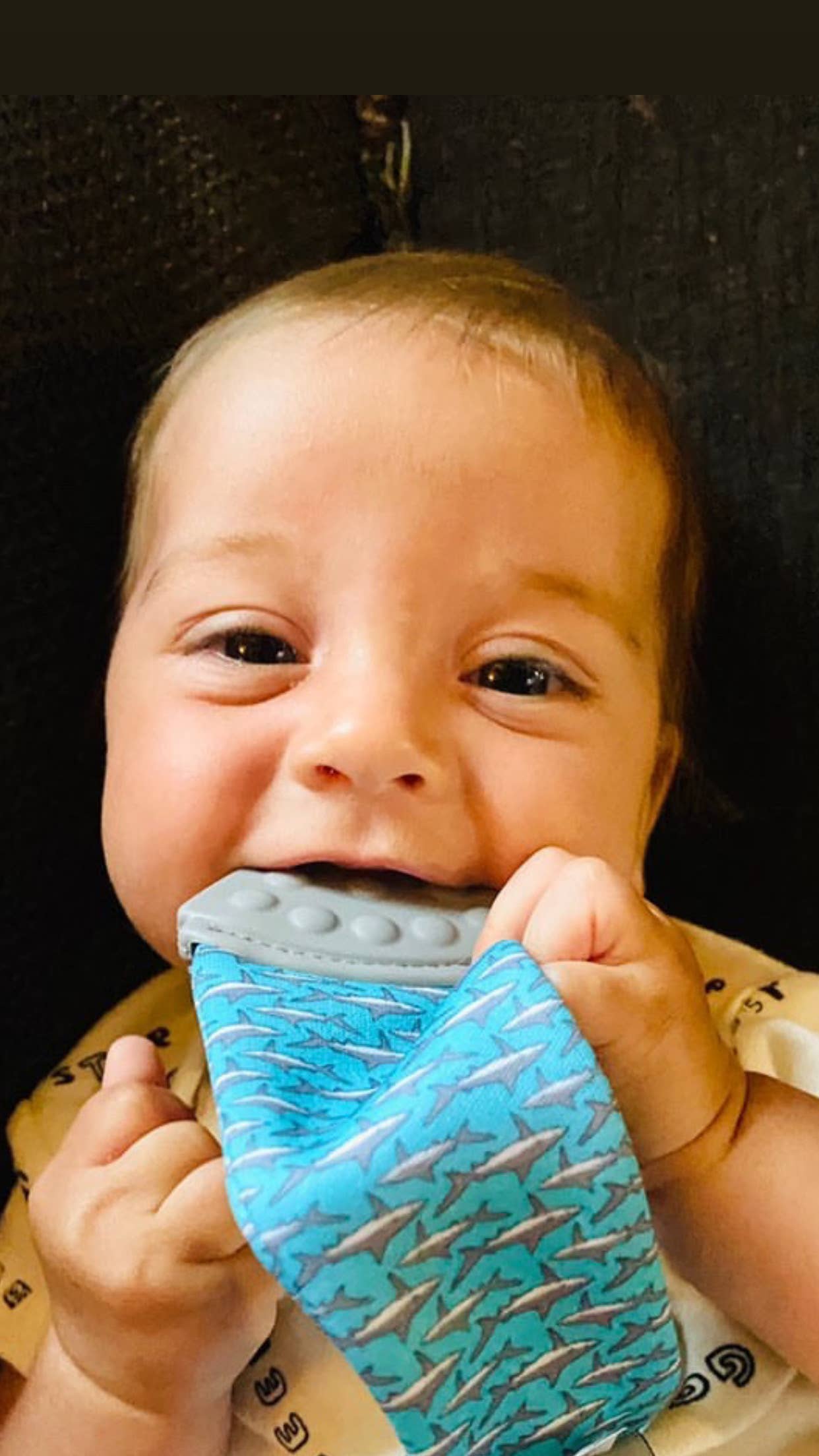 Shark Tasty Tie Teether, Crinkle Toy